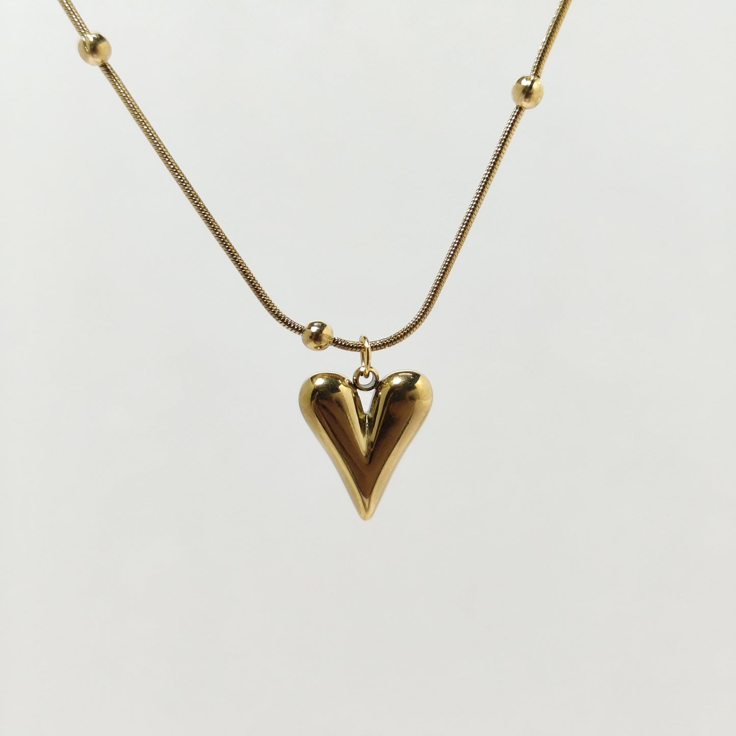 Gold Plated Heart Pendant Necklace