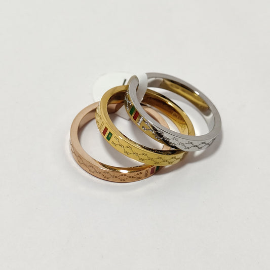 Trio Band Rings – Gold, Silver & Rose Gold Finish
