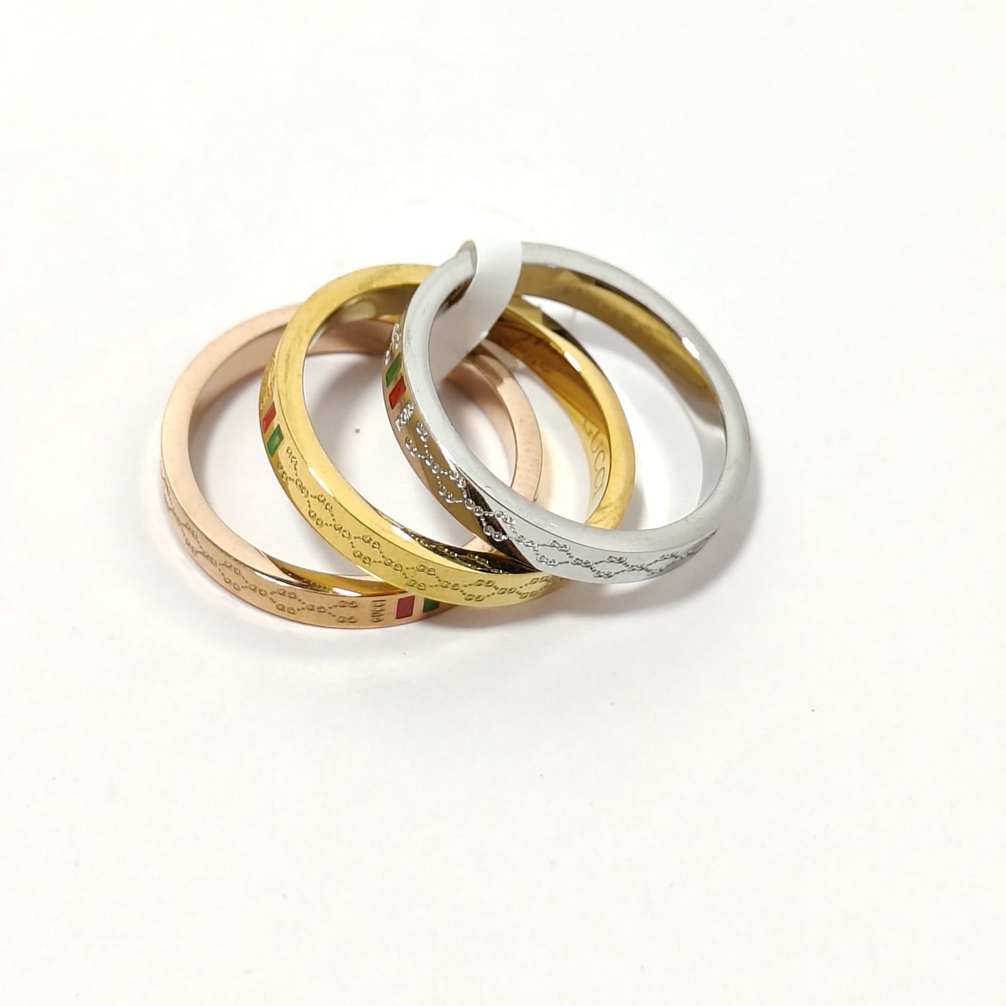 Trio Band Rings – Gold, Silver & Rose Gold Finish