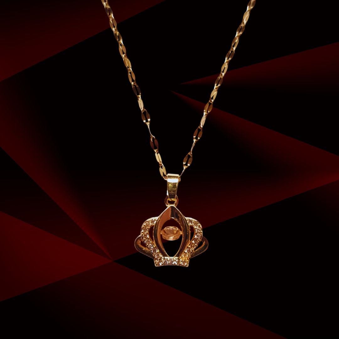 Gold Crown Pendant Necklace for Women – Fashion Jewelry