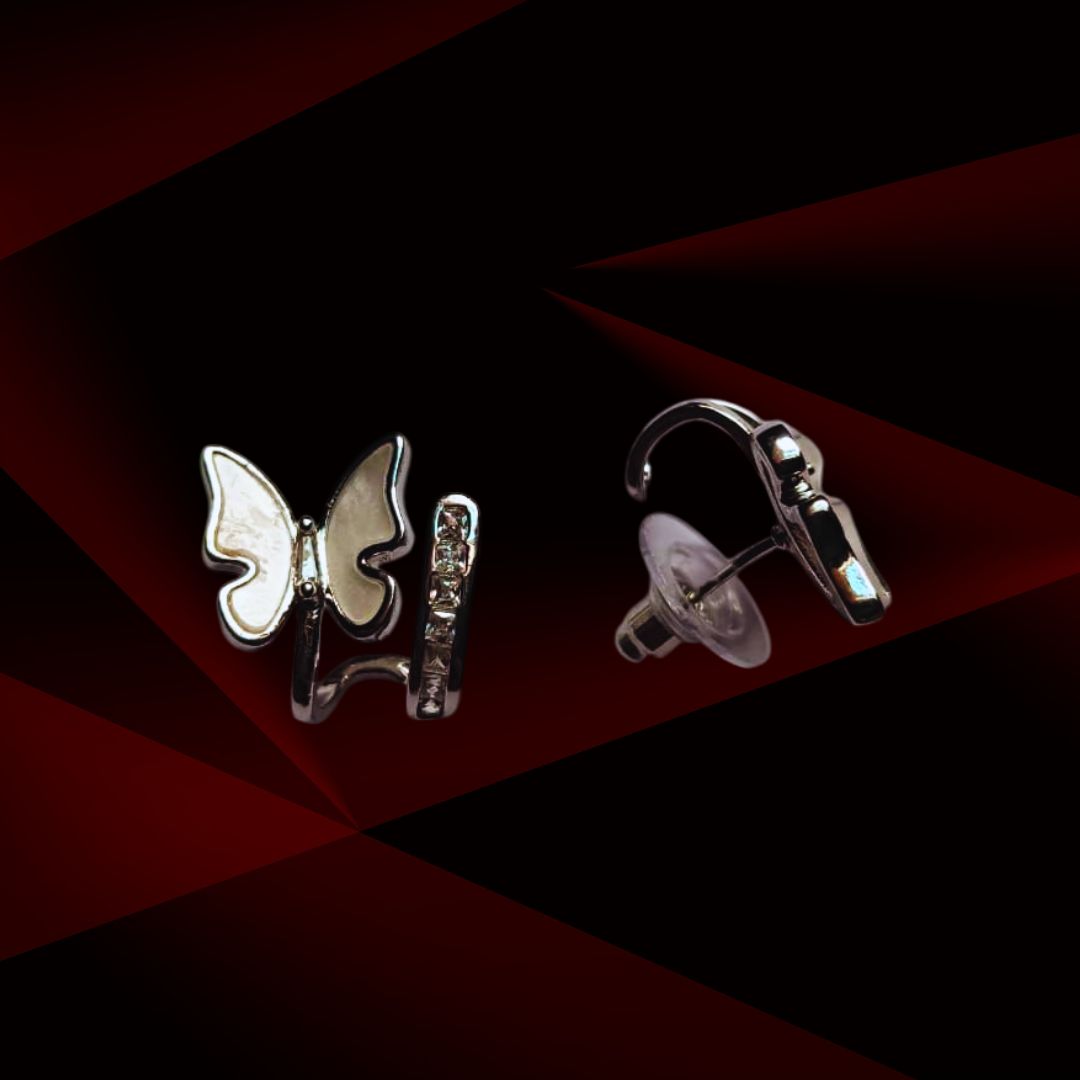 Chic Butterfly Ear Cuffs for Women | Gold, Rose Gold & Silver Plated | Elegant Crystal Accent Design