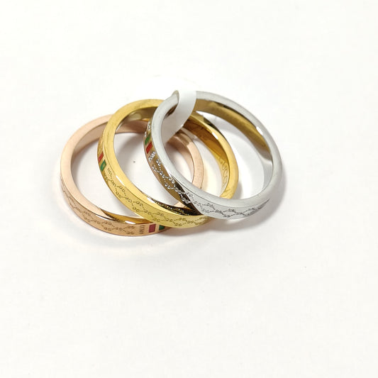 Trio Band Rings – Gold, Silver & Rose Gold Finish