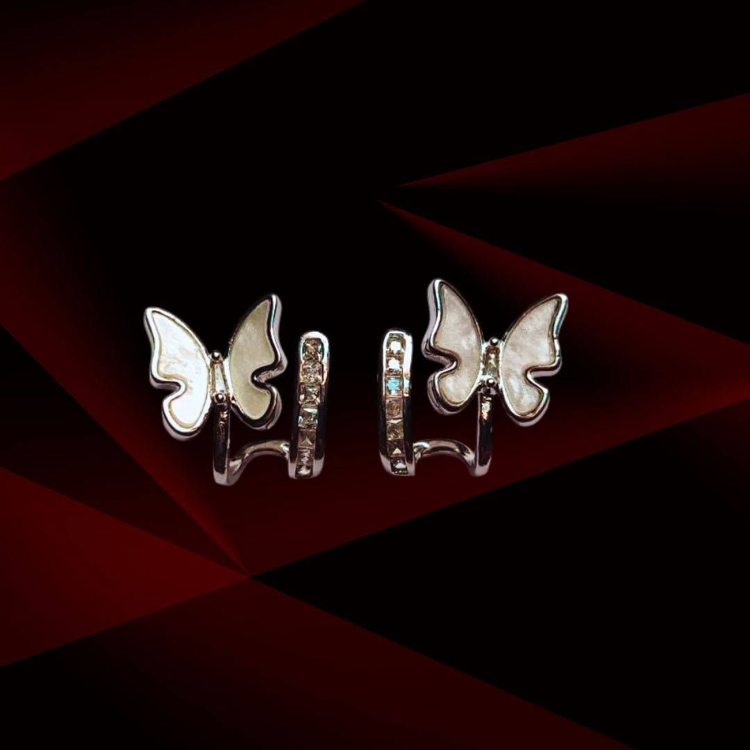 Chic Butterfly Ear Cuffs for Women | Gold, Rose Gold & Silver Plated | Elegant Crystal Accent Design