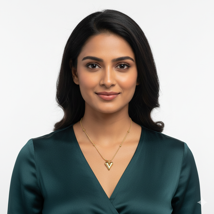 Gold Plated Heart Pendant Necklace