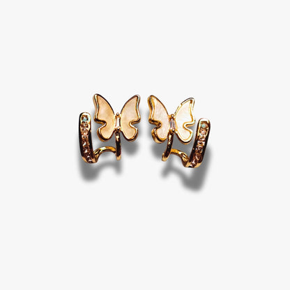 Chic Butterfly Ear Cuffs for Women | Gold, Rose Gold & Silver Plated | Elegant Crystal Accent Design
